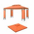 Outsunny 9.84x9.84ft Double Tier Canopy Top Replacement Sun Shade